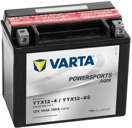 Аккумулятор VARTA YTX12-BS 10Ah +/-