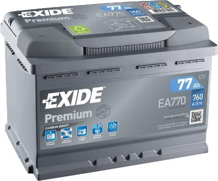 Аккумулятор EXIDE Premium EA770 77Ah