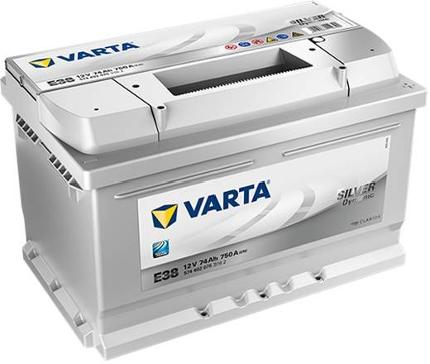 Аккумулятор VARTA Silver Dynamic E38 74Ah -/+