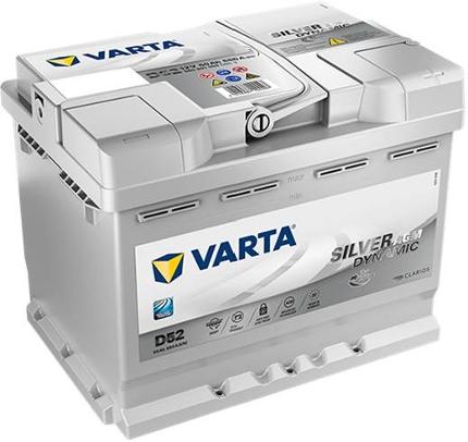 Аккумулятор VARTA Silver Dynamic D52 60Ah -/+