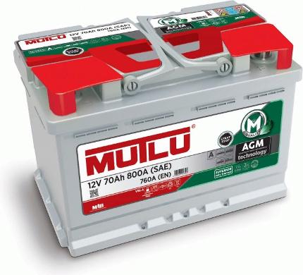 Аккумулятор MUTLU AGM.L3.70.076.A 70 Ah -/+