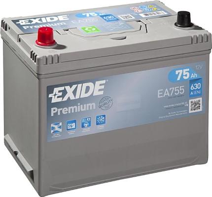 Аккумулятор EXIDE Premium EA755 75Ah